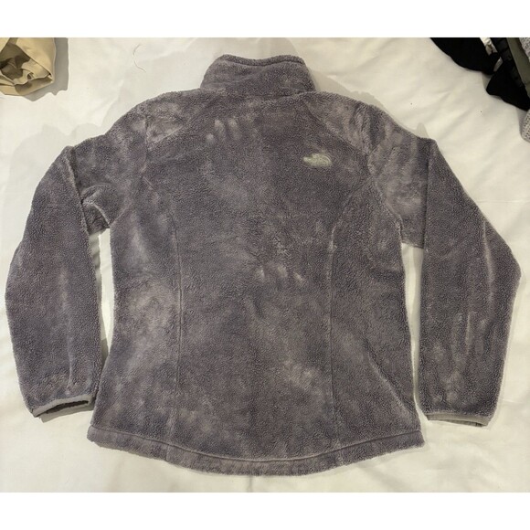 The North Face Osito 2 Full Zip Jacket Womens Medium Gray Fleece Deep Pile - Picture 4 of 10